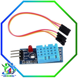 DHT11 MÓDULO DE TEMPERATURA Y HUMEDAD CON LED + CABLE