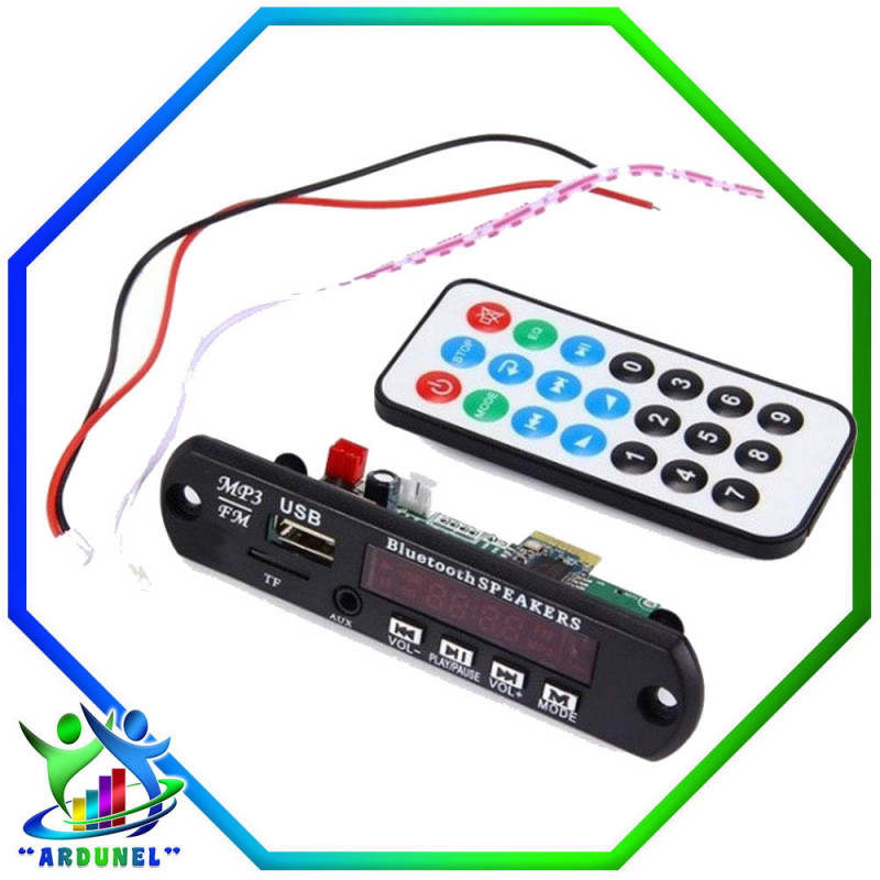 MODULO  REPRODUCTOR 12V  MP3 V3.0  BLUETOOTH USB/SD/FM/AUX CON CONTROL REMOTO MODULO  REPRODUCTOR 12V  MP3 V3.0  BLUETOOTH USB/SD/FM/AUX CON CONTROL REMOTO