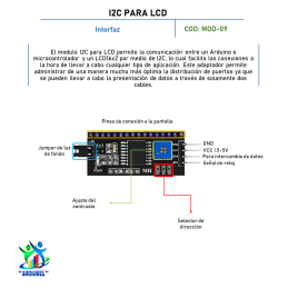 MÓDULO I2C PARA LCD MÓDULO I2C PARA LCD