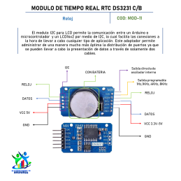 MÓDULO DE TIEMPO REAL RTC DS3231 C/BATERIA MÓDULO DE TIEMPO REAL RTC DS3231 C/BATERIA