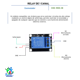 MODULO RELAY DE 1 CANAL 5V MODULO RELAY DE 1 CANAL 5V