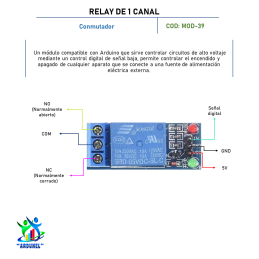 MODULO RELAY DE 1 CANAL 5V LED MODULO RELAY DE 1 CANAL 5V LED