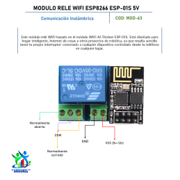 MÓDULO SHIELD RELÉ WIFI ESP8266 ESP-01S 5V (NO INCLUYE ESP8266) MÓDULO SHIELD RELÉ WIFI ESP8266 ESP-01S 5V (NO INCLUYE ESP8266)