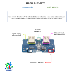 MODULO DUAL MICRO USB 3.7V A 5V 2A POWER BANK DIY 18650 CARGADOR JX-887Y MODULO DUAL MICRO USB 3.7V A 5V 2A POWER BANK DIY 18650 CARGADOR JX-887Y