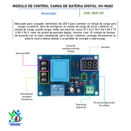 MODULO DE CONTROL BATERIA DIGITAL XH-M602 MODULO DE CONTROL BATERIA DIGITAL XH-M602