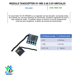MODULO TRANSCEPTOR XY-WB 2.4G 3.3V NRF24L01 MODULO TRANSCEPTOR XY-WB 2.4G 3.3V NRF24L01