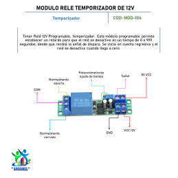 MODULO RELE TEMPORIZADOR DE 12V MODULO RELE TEMPORIZADOR DE 12V