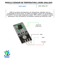 MODULO LM35 SENSOR DE TEMPERATURA  ANALÓGICA MODULO LM35 SENSOR DE TEMPERATURA  ANALÓGICA