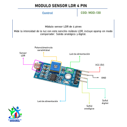 MODULO SENSOR LDR 4 PIN MODULO SENSOR LDR 4 PIN