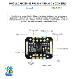 MODULO MAX30102 PULSO CARDIACO Y OXIMETRO MODULO MAX30102 PULSO CARDIACO Y OXIMETRO
