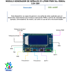 MODULO GENERADOR DE SEÑALES XY-LPWM PWM 1HZ-150KHZ 3.3V-30V MODULO GENERADOR DE SEÑALES XY-LPWM PWM 1HZ-150KHZ 3.3V-30V