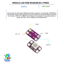 MÓDULO LED RGB WS2812B DE 4 PINES MÓDULO LED RGB WS2812B DE 4 PINES
