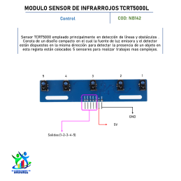 MODULO SENSOR DE INFRARROJOS TCRT5000L MODULO SENSOR DE INFRARROJOS TCRT5000L