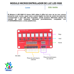 MODULO MICROCONTROLADOR DE LUZ LED RGB MODULO MICROCONTROLADOR DE LUZ LED RGB