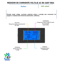 MODULO MEDIDOR DE CORRIENTE VOLTAJE AC  PZEM-061 80-260V 100A MODULO MEDIDOR DE CORRIENTE VOLTAJE AC  PZEM-061 80-260V 100A