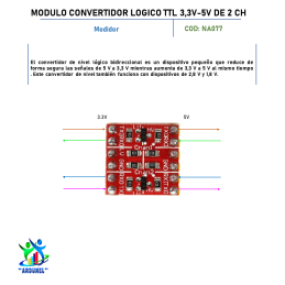 MODULO CONVERTIDOR LÓGICO TTL 3,3V-5V DE 2 CANALES MODULO CONVERTIDOR LÓGICO TTL 3,3V-5V DE 2 CANALES