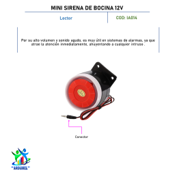 MINI SIRENA DE BOCINA 12V MINI SIRENA DE BOCINA 12V