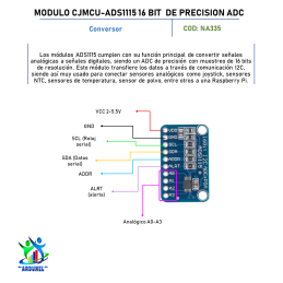MODULO CJMCU-ADS1115 16 BITS DE PRECISION ANALOGICA A DIGITAL MODULO CJMCU-ADS1115 16 BITS DE PRECISION ANALOGICA A DIGITAL