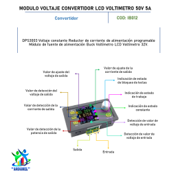 MODULO DE VOLTAJE CONVERTIDOR LCD VOLTIMETRO 50V 15A MODULO DE VOLTAJE CONVERTIDOR LCD VOLTIMETRO 50V 15A
