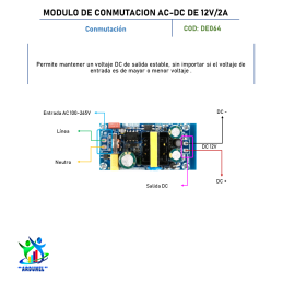 MÓDULO DE CONMUTACIÓN AC-DC DE 12V/2A MÓDULO DE CONMUTACIÓN AC-DC DE 12V/2A