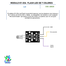 MODULO KY-034 FLASH LED DE 7 COLORES