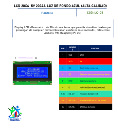 LCD 20X4 5V 2004A LUZ DE FONDO AZUL (ALTA CALIDAD) LCD 20X4 5V 2004A LUZ DE FONDO AZUL (ALTA CALIDAD)
