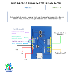 SHIELD LCD TFT 3.5 PULGADAS  ILI9486  TÁCTIL SHIELD LCD TFT 3.5 PULGADAS  ILI9486  TÁCTIL