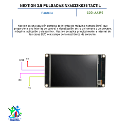 NEXTION 3.5 PULGADAS NX4832K035 TACTIL NEXTION 3.5 PULGADAS NX4832K035 TACTIL