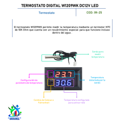 TERMOSTATO DIGITAL W1209WK DC12V LED TERMOSTATO DIGITAL W1209WK DC12V LED