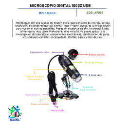 MICROSCOPIO DIGITAL 1000X USB MICROSCOPIO DIGITAL 1000X USB