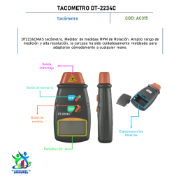 TACOMETRO DT-2234C TACOMETRO DT-2234C