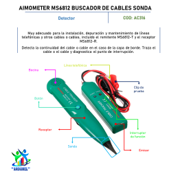 AIMOMETER MS6812 BUSCADOR DE CABLES SONDA AIMOMETER MS6812 BUSCADOR DE CABLES SONDA