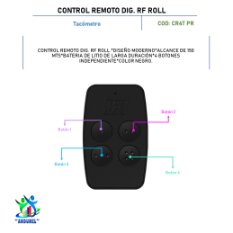 CONTROL REMOTO DIG. RF ROLL CONTROL REMOTO DIG. RF ROLL