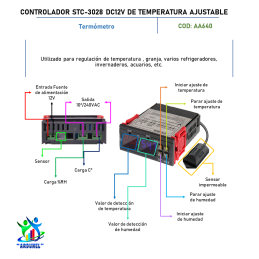 CONTROLADOR STC-3028 DC12V DE TEMPERATURA AJUSTABLE CONTROLADOR STC-3028 DC12V DE TEMPERATURA AJUSTABLE