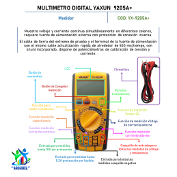 MULTÍMETRO DIGITAL YAXUN 9205A+ MULTÍMETRO DIGITAL YAXUN 9205A+