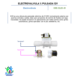 ELECTROVALVULA 1/2 PULG 12V ELECTROVALVULA 1/2 PULG 12V