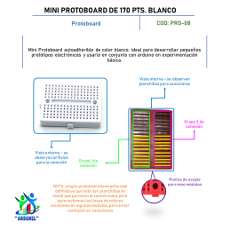 MINI PROTOBOARD DE 170 PTS. BLANCO MINI PROTOBOARD DE 170 PTS. BLANCO