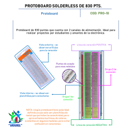 PROTOBOARD SOLDERLESS DE 830 PTS. PROTOBOARD SOLDERLESS DE 830 PTS.