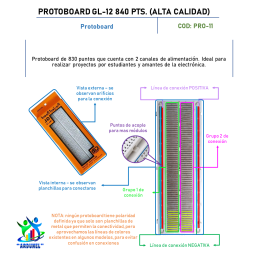 PROTOBOARD GL-12 840 PTS. (ALTA CALIDAD) PROTOBOARD GL-12 840 PTS. (ALTA CALIDAD)
