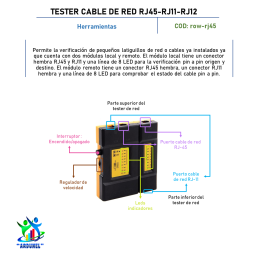 TESTER DE CABLE DE RED RJ45 Y RJ11 RJ12 TESTER DE CABLE DE RED RJ45 Y RJ11 RJ12