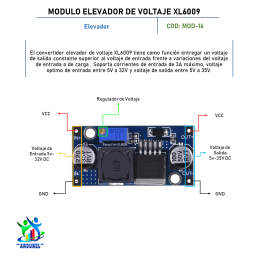 MÓDULO ELEVADOR DE VOLTAJE XL6009 MÓDULO ELEVADOR DE VOLTAJE XL6009