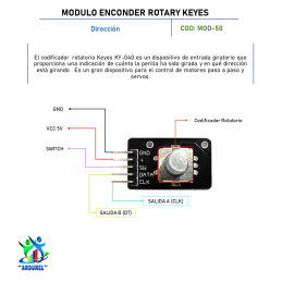 MODULO ENCODER ROTARY KEYES KY-040 MODULO ENCODER ROTARY KEYES KY-040