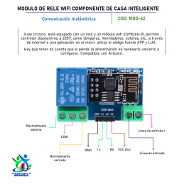 ESP8266 5V MÓDULO DE RELÉ WIFI (COMPONENTE DE CASA INTELIGENTE) ESP8266 5V MÓDULO DE RELÉ WIFI (COMPONENTE DE CASA INTELIGENTE)