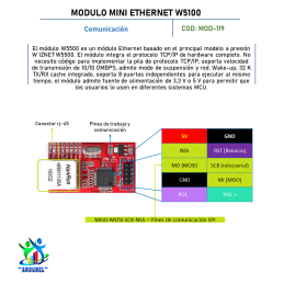 MODULO MINI ETHERNET W5100 MODULO MINI ETHERNET W5100