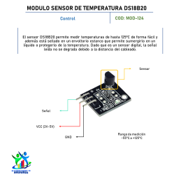 MODULO SENSOR DE TEMPERATURA DS18B20 MODULO SENSOR DE TEMPERATURA DS18B20