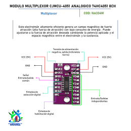 MODULO MULTIPLEXOR CJMCU-4051 ANALOGICO 74HC4051 8 CANALES MODULO MULTIPLEXOR CJMCU-4051 ANALOGICO 74HC4051 8 CANALES