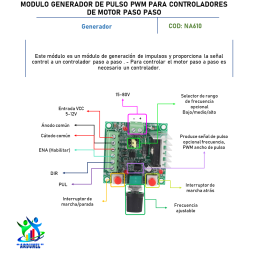 MODULO GENERADOR DE PULSO PWM PARA CONTROLADORES DE MOTOR PASO A PASO MODULO GENERADOR DE PULSO PWM PARA CONTROLADORES DE MOTOR PASO A PASO