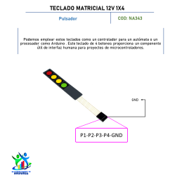 TECLADO MATRICIAL 12V 1X4 TECLADO MATRICIAL 12V 1X4