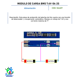 MODULO DE CARGA BMS 7.4V 5A 2S MODULO DE CARGA BMS 7.4V 5A 2S