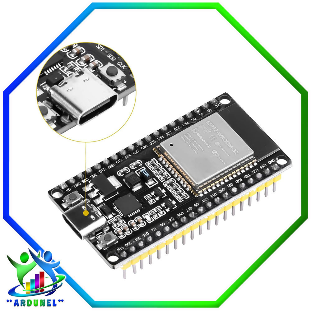 ESP32 CP2102 WROOM WIFI - BLUETOOTH  38PIN (TIPO C) ESP32 CP2102 WROOM WIFI - BLUETOOTH  38PIN (TIPO C)